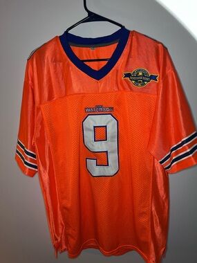 #9 Orange Mesh Football Jersey